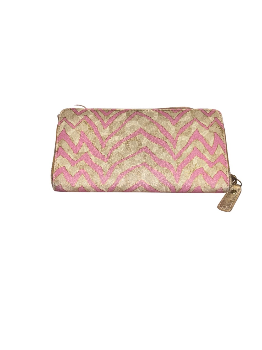 COACH Gold & Pink Zip Wallet (REHAB) - Picture 2 of 8